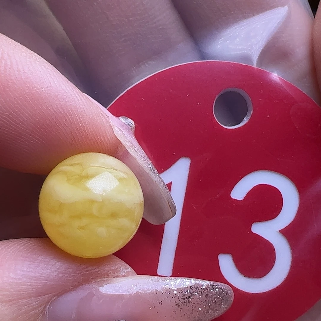 未镶嵌蜜蜡珠宝奇石微瑕11mm虎皮老型