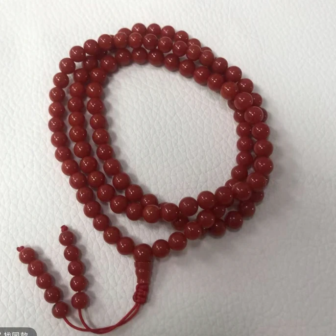 天然珊瑚精品圆珠佛珠款