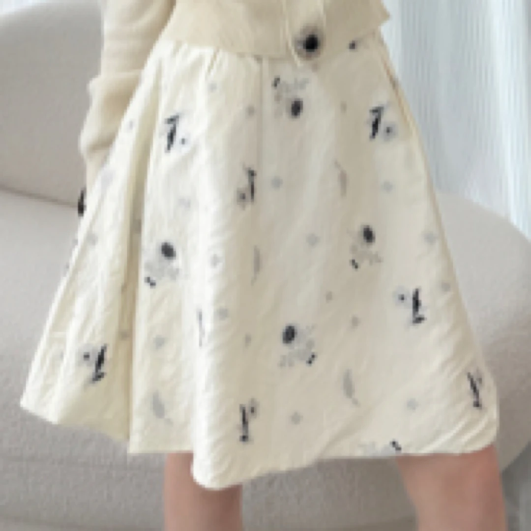 99新 DIOR/迪奥 A100117 /高定刺绣半裙/尺码36/