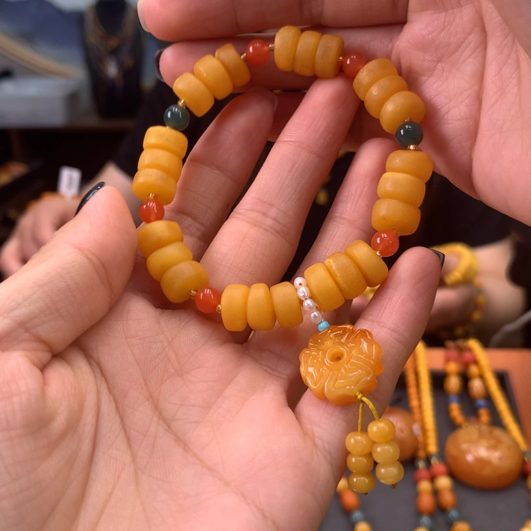 未镶嵌蜜蜡手串天然