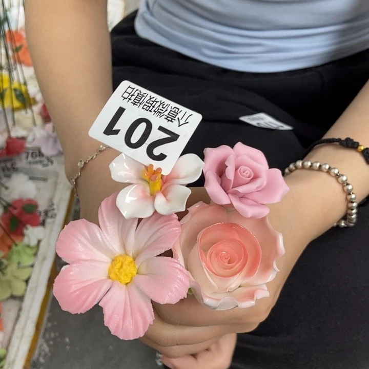 杯手工制作陶瓷花