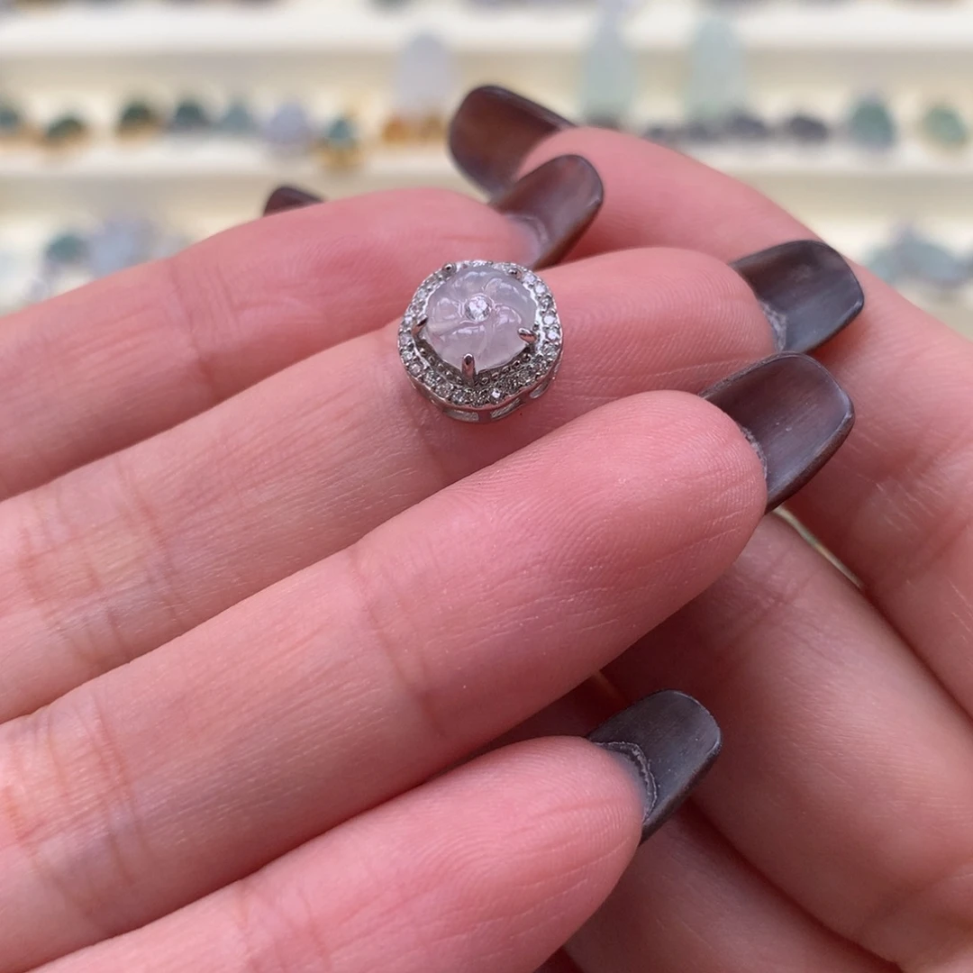 翡翠银S925镶嵌颈饰