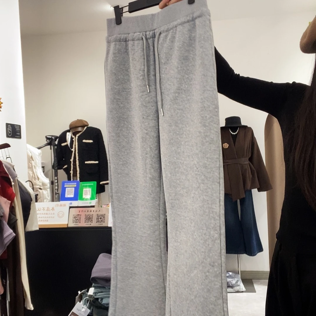浅灰色卫裤加绒款m码l码各一