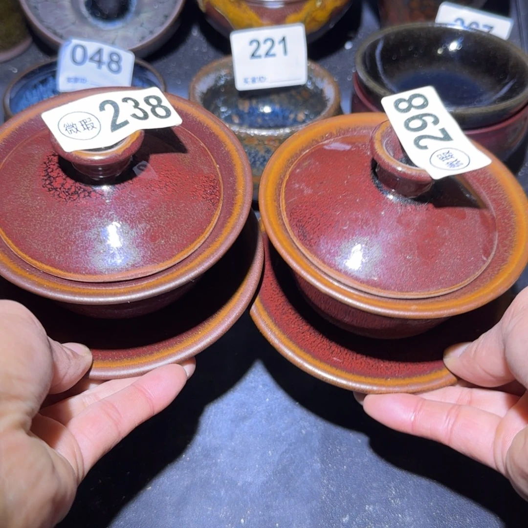 茶盏用****6福建盏茶器盖碗两套