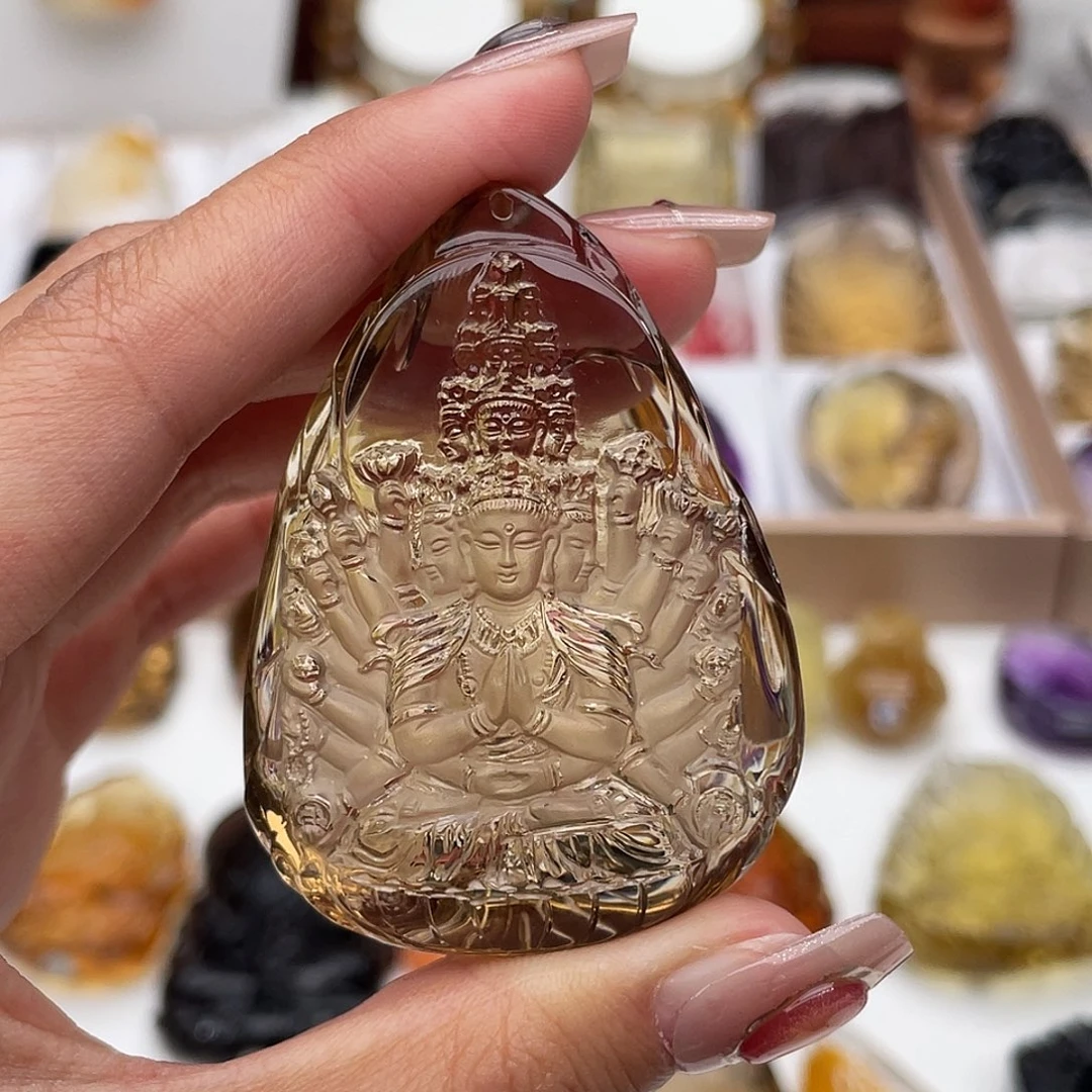 颈饰水晶未镶嵌定制吊坠千手观音