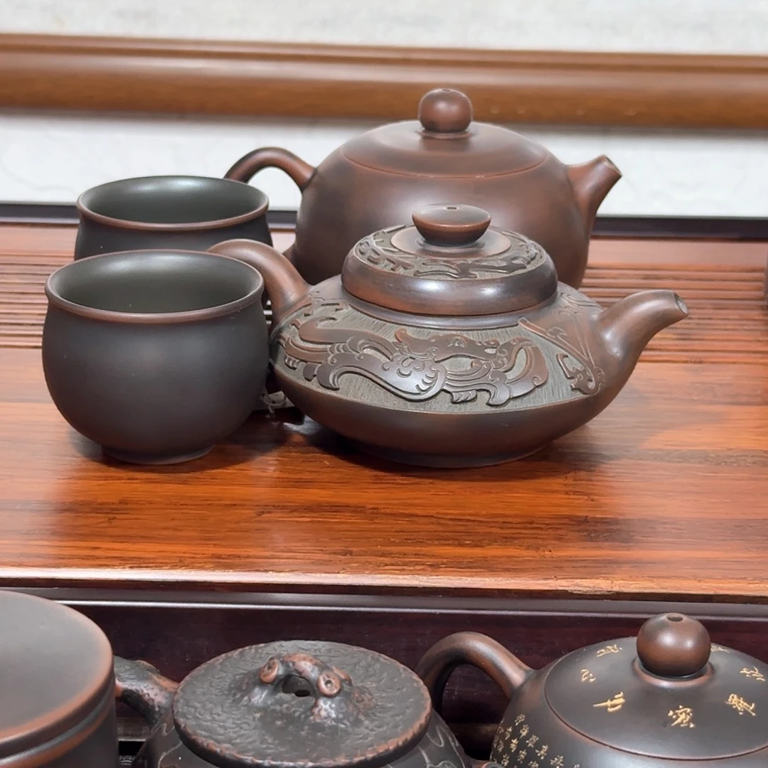 坭兴陶全手工制作坭兴陶合欢西施微瑕