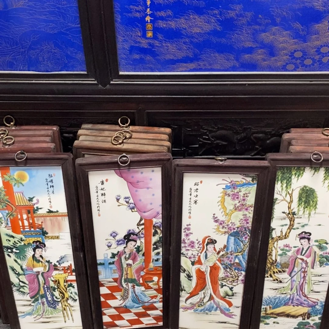 瓷片55*21*4景德镇瓷板画柴窑烧制