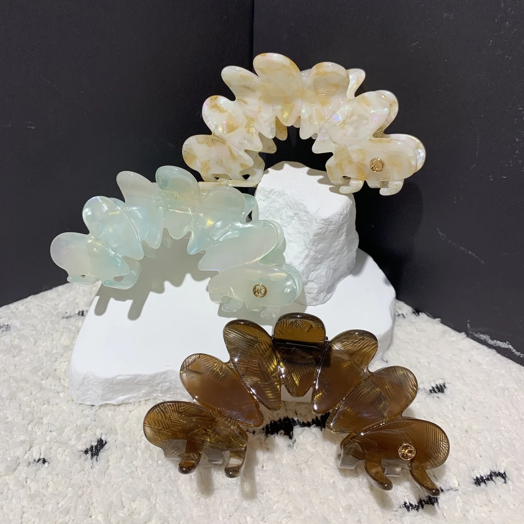 新款夏季醋酸大牌同款气质鲨鱼夹高级感法式抓夹标款精致发夹头饰