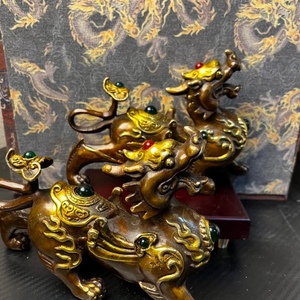 【闪购链接】铜麒麟摆件