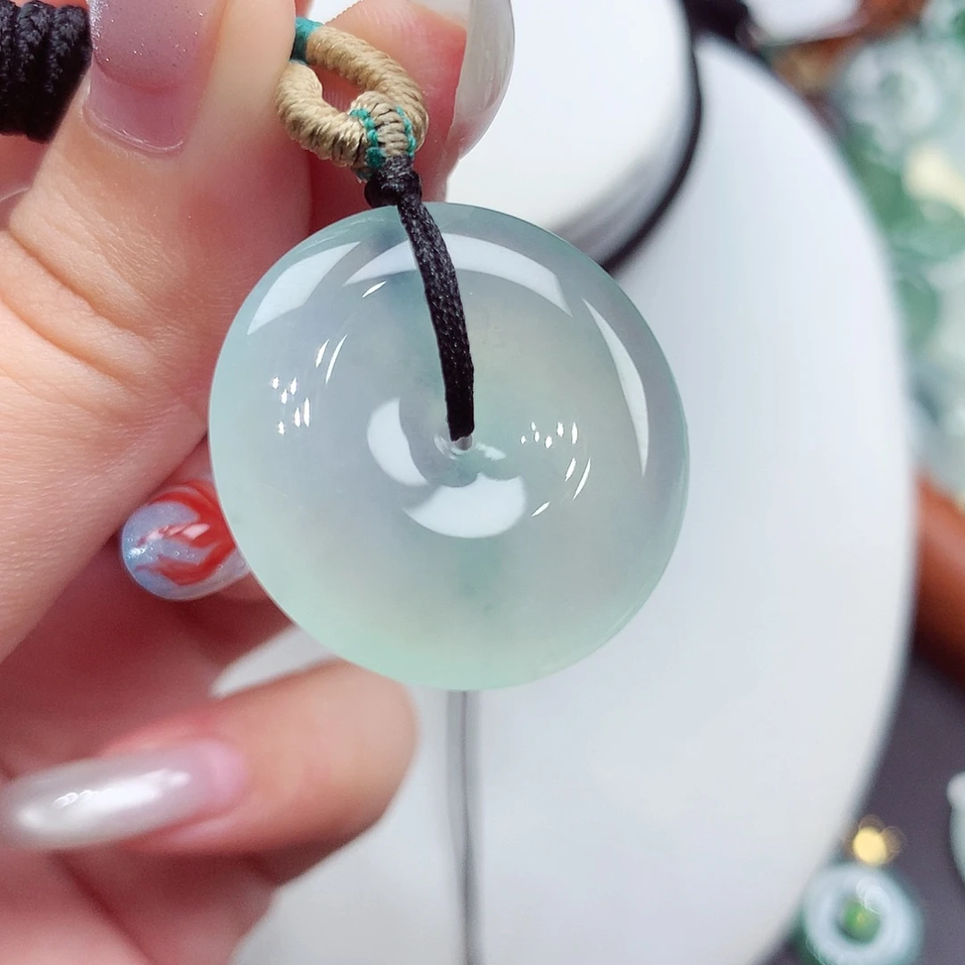 翡翠未镶嵌颈饰翡翠18，25.6/4.8