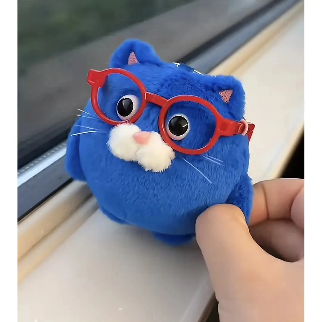 可爱月半猫胖猫玩偶汽车挂件包挂钥匙扣创意胖猫毛绒玩偶摆件挂件