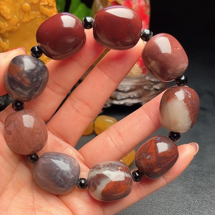 田黄石妳****6昌化石把件手串