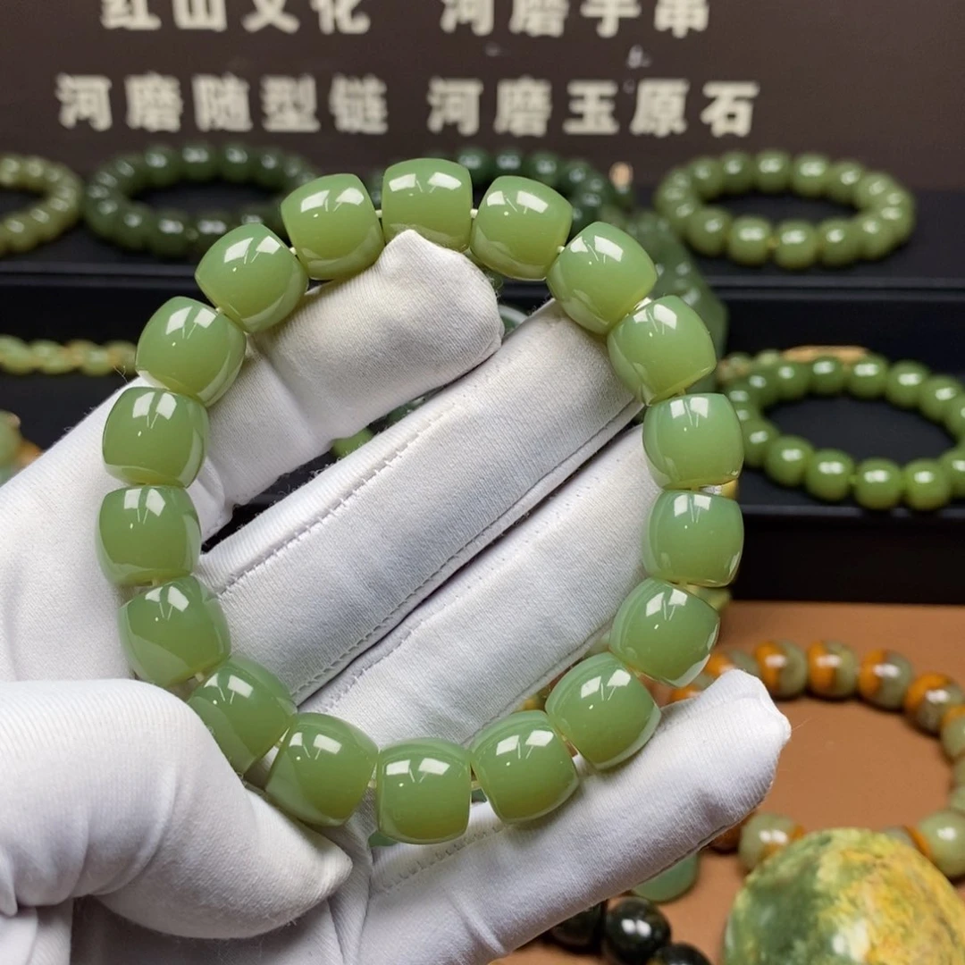 手链未镶嵌岫岩老玉（透闪石质玉）尽*✨