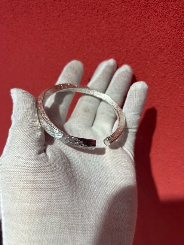 足银手镯 50克莫比吉言猫爪手镯｜来料加工｜纯工费