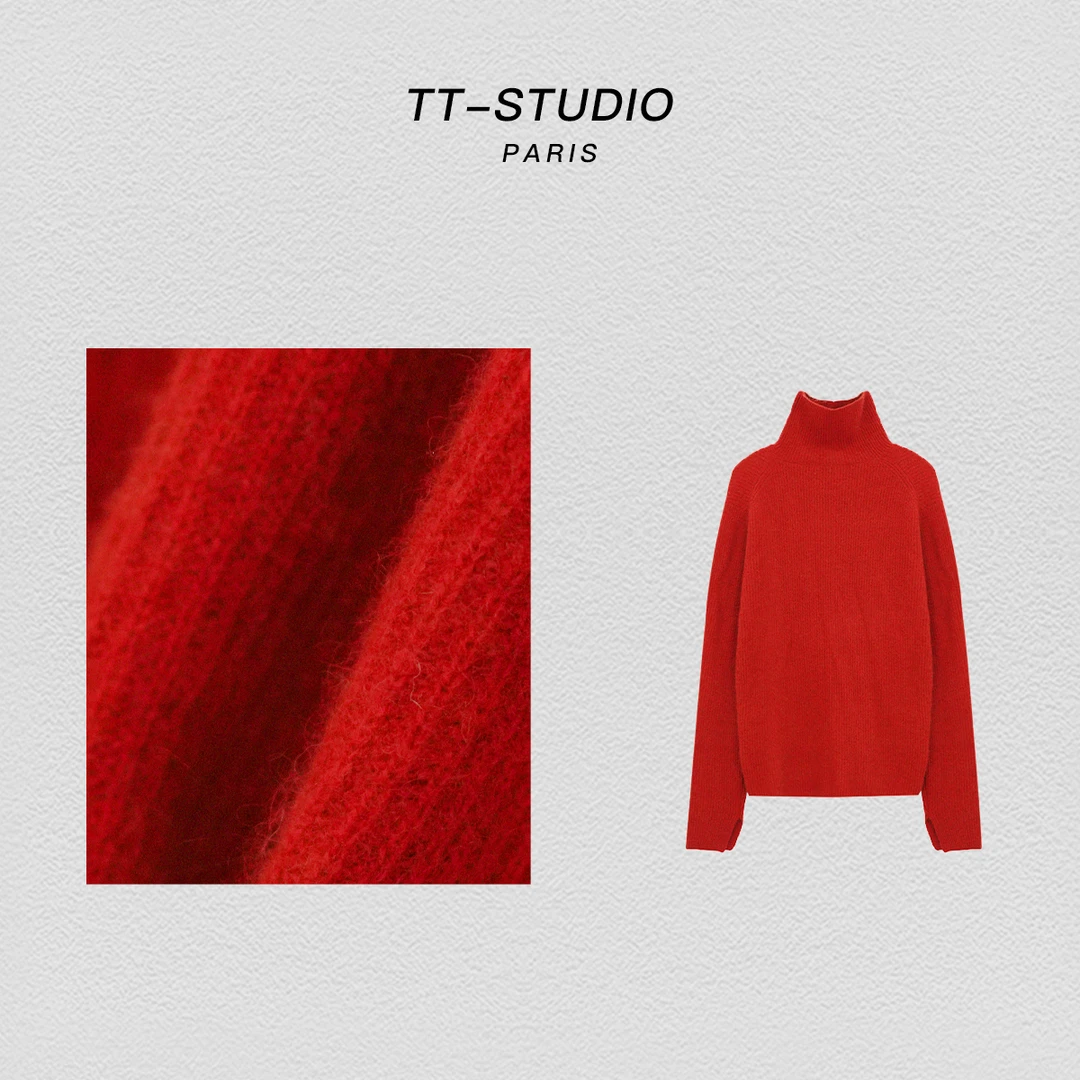 TT【阿尔卑斯】100%扬子纱绵羊毛柔软亲肤针织高领毛衣AH60808