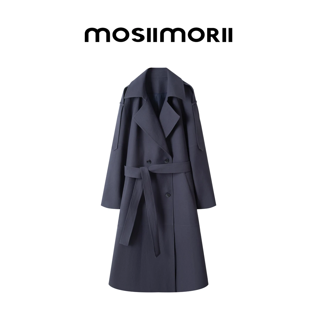 【冰岛苔原】简约长款轻奢气场洋气时髦高级感立领风衣意式复古风衣