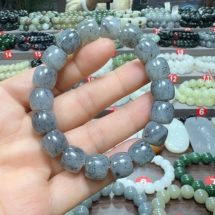 未镶嵌手链和田玉新疆青花直切卡12