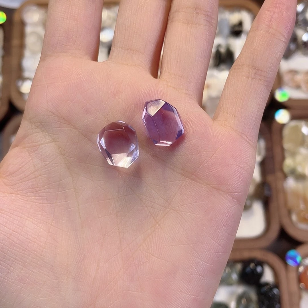 6***1水晶手链未镶嵌紫玉晶2个