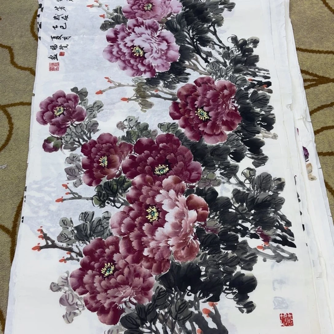 国画罗福贤四尺花鸟艺