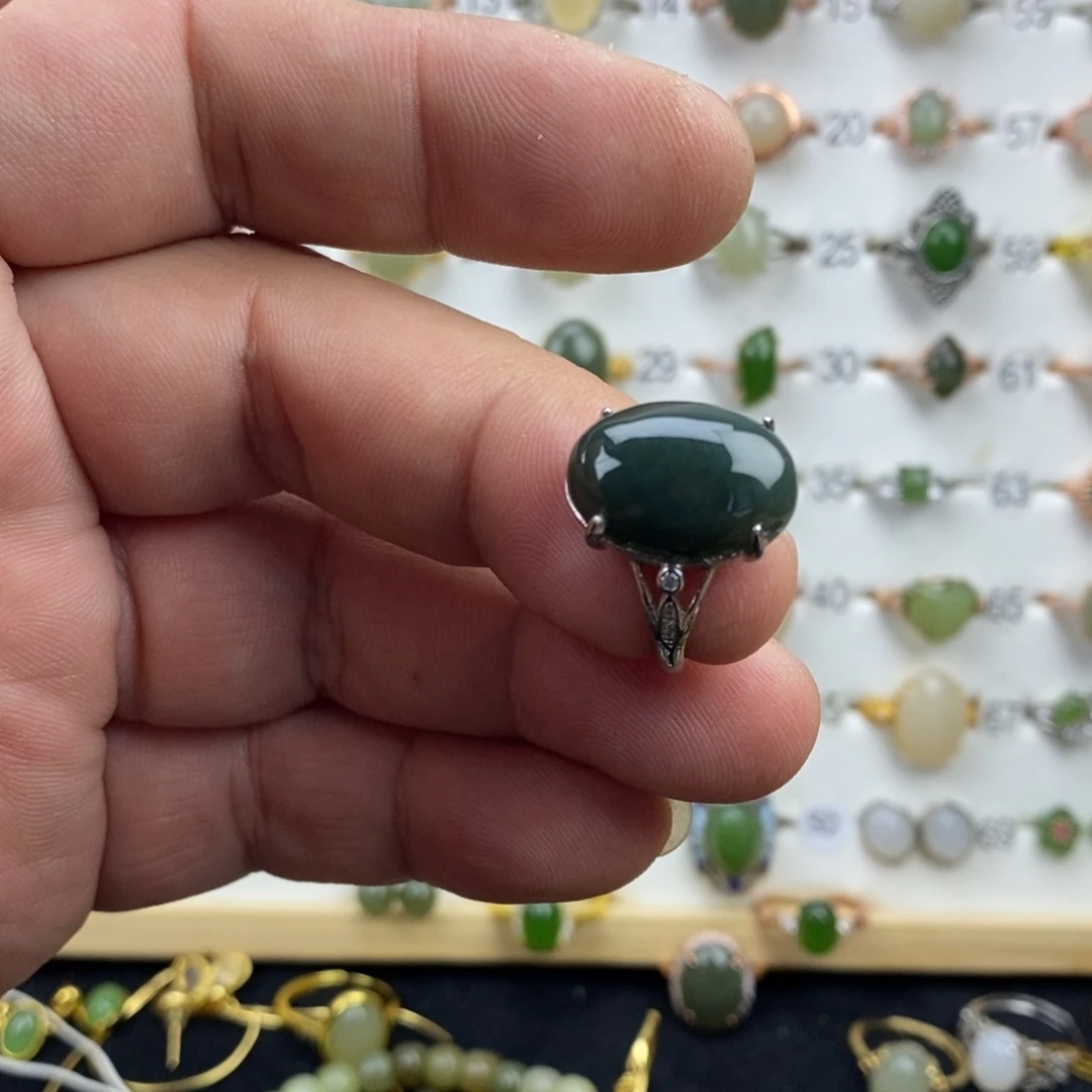 和田玉（青玉）未镶嵌戒指