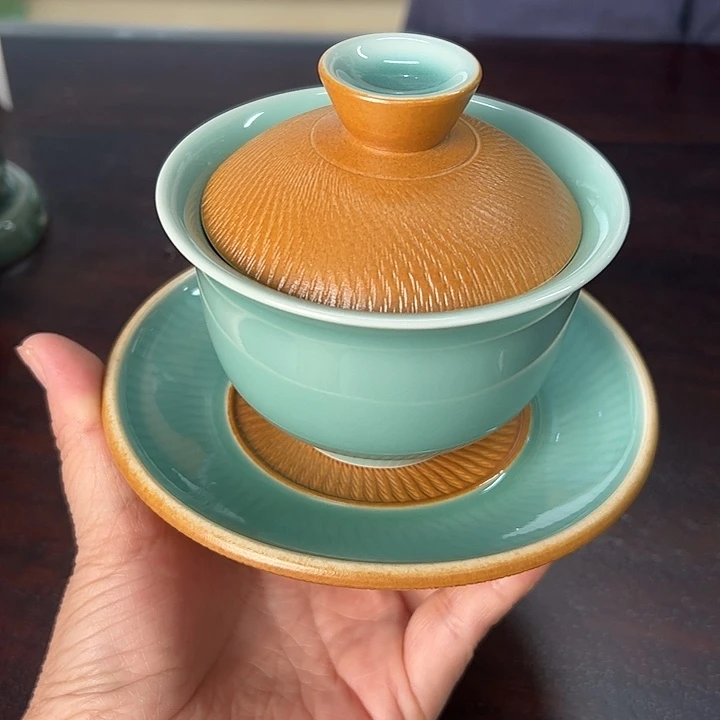 龙泉云间青瓷小米茶器