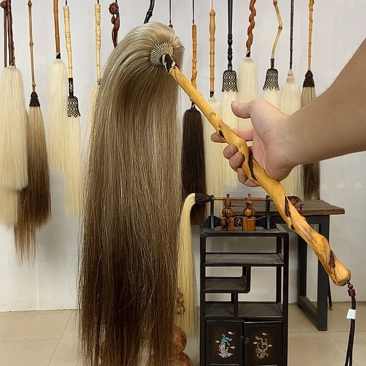 纯手工制作马尾拂尘