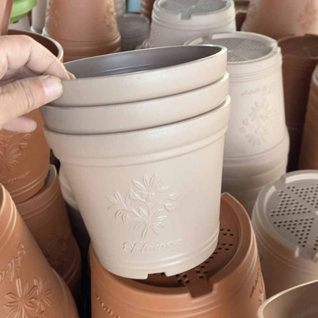 树脂3个16口陶白浮雕无托