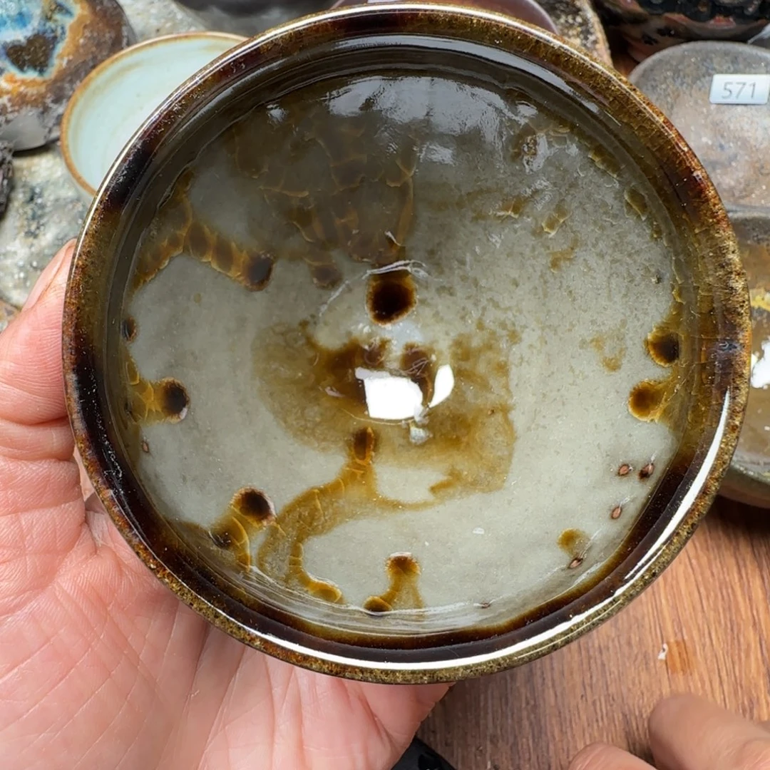 柴烧建盏茶盏茶杯583