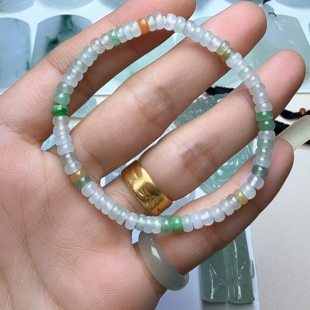 翡翠未镶嵌颈饰天然缅甸翡翠A货手串