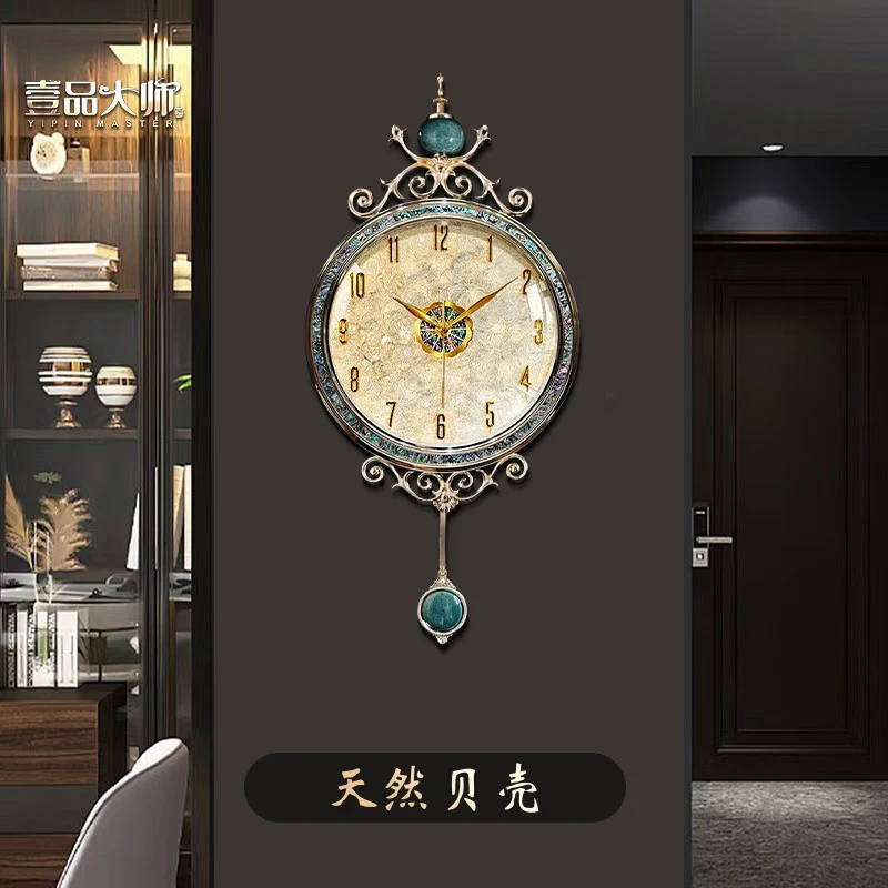 钟表客厅家用挂墙石英挂钟时尚2025新款装饰轻奢挂表大气静音时钟