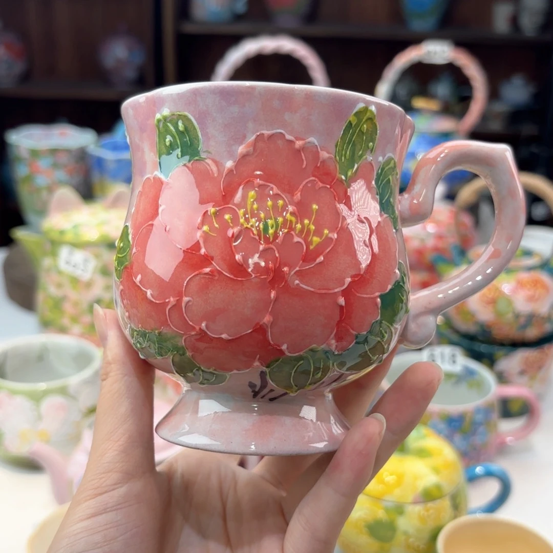 景德镇手绘高温釉下彩陶瓷茶具