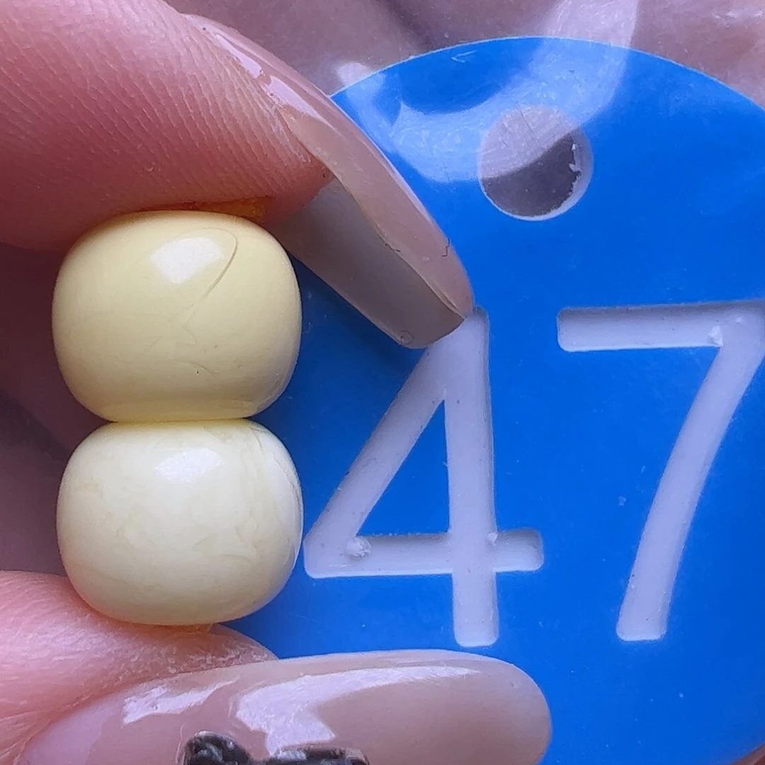 蜜蜡未镶嵌珠宝奇石微花粉9.7mm白蜡老型