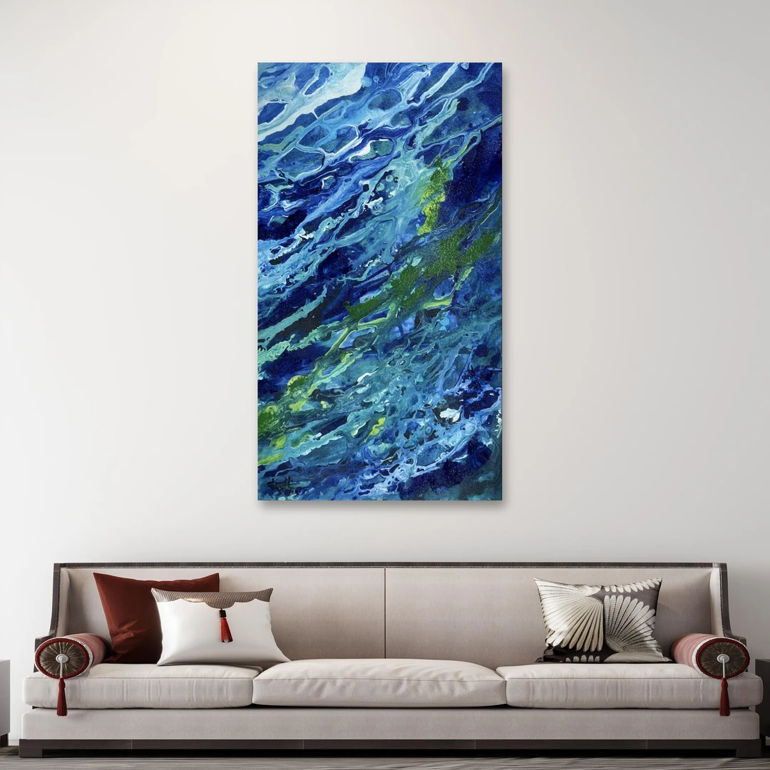 赵燮-手绘油画-海-客厅办公室挂画811
