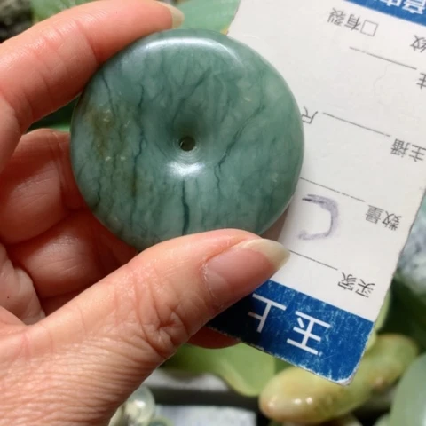 蛇纹石玉手把件未镶嵌