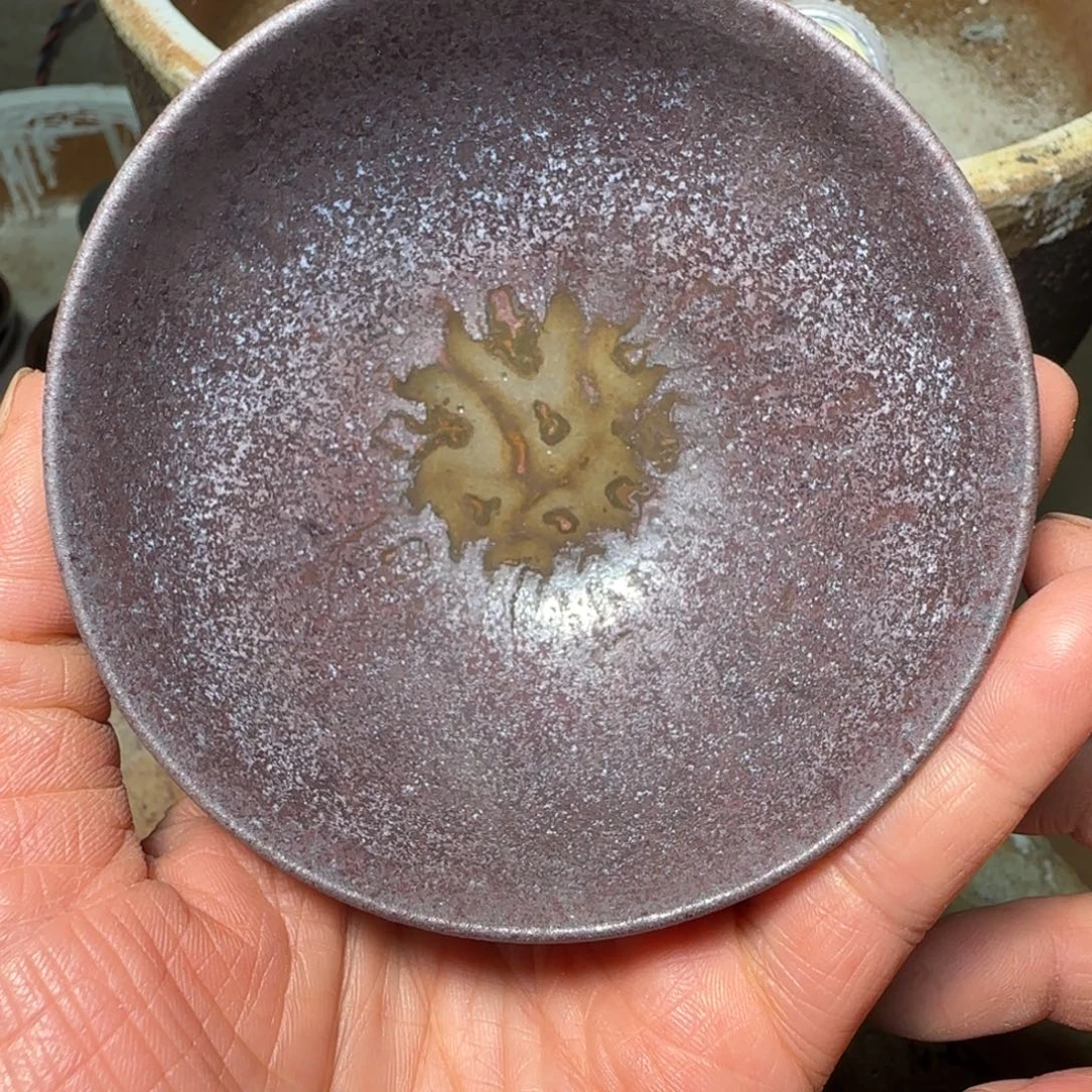 柴烧建盏茶盏茶杯350