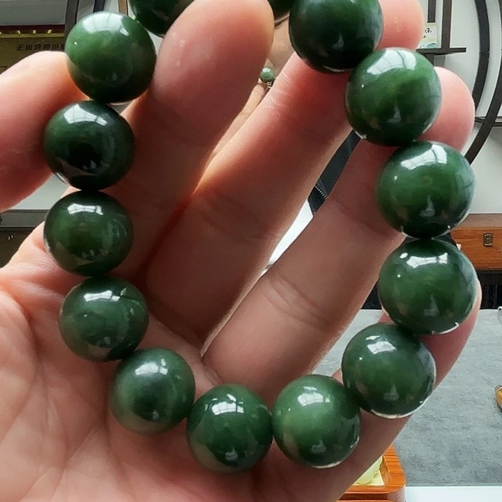 和田玉未镶嵌手链碧玉卡16