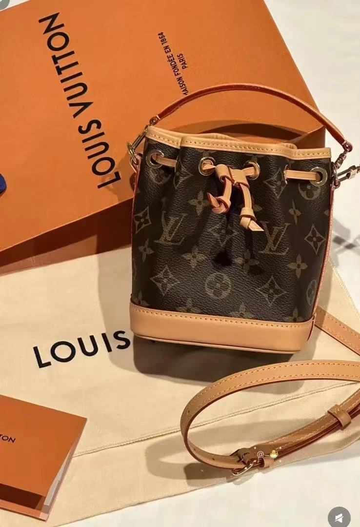 95新 LouisVuitton/路易威登 noe nano新款小水桶老花/优品