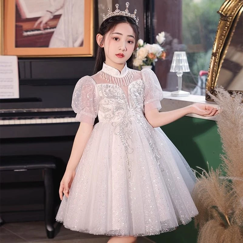 洋气晚礼服 演出服 生日宴会走秀适用 夏季 儿童连衣裙 花童婚礼