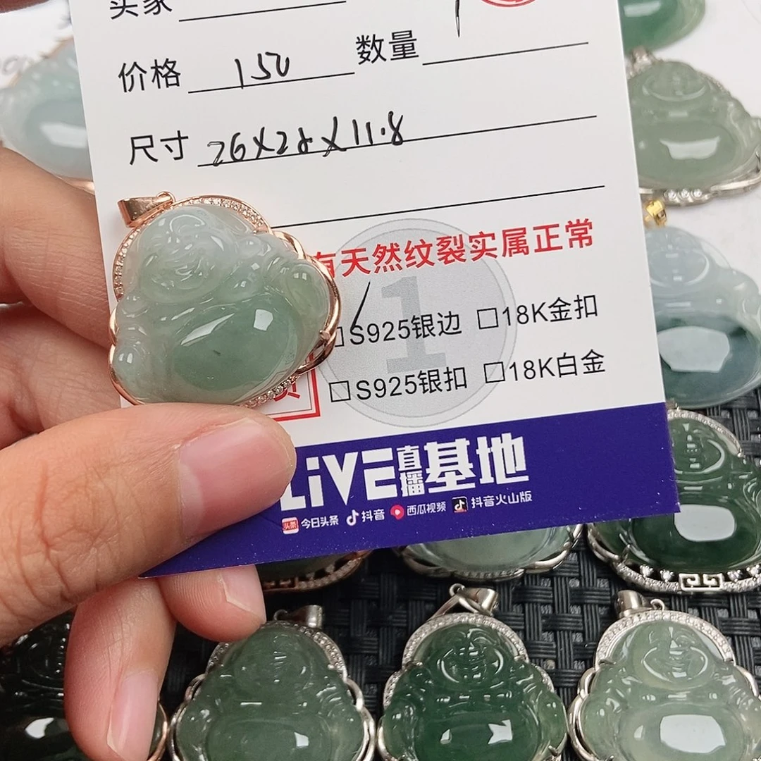 翡翠银S925镶嵌颈饰