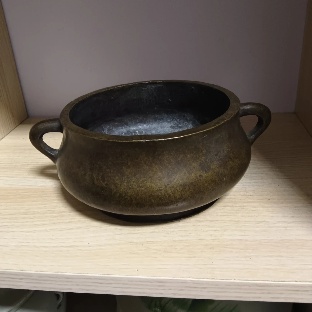 纯铜复古香炉家用供奉摆件香薰炉