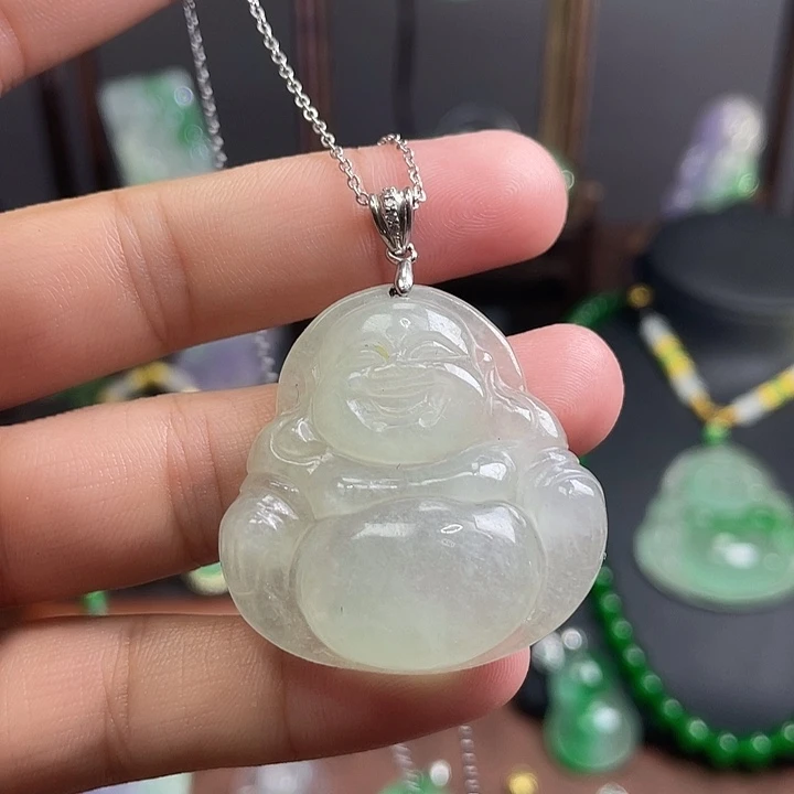 翡翠未镶嵌吊坠(赠链)