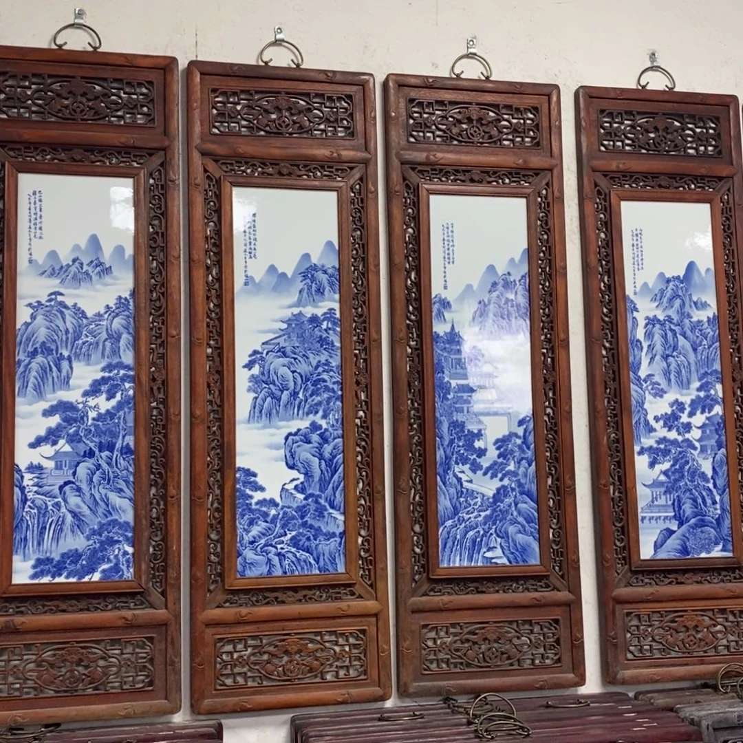 瓷片1.2*36*4景德镇瓷板画柴窑烧制