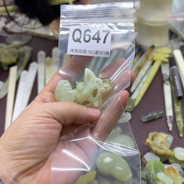 蛇纹石玉发饰合金呆****丶