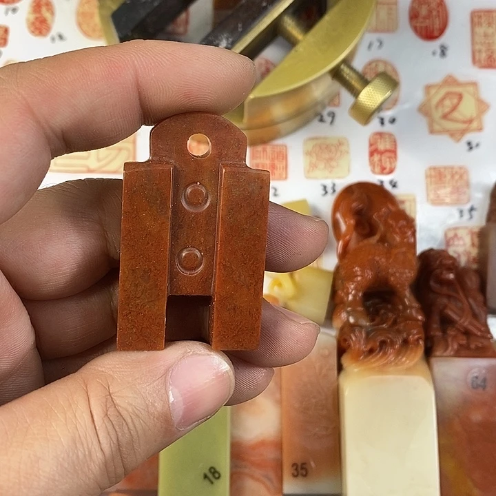 寿山石现场直播篆刻