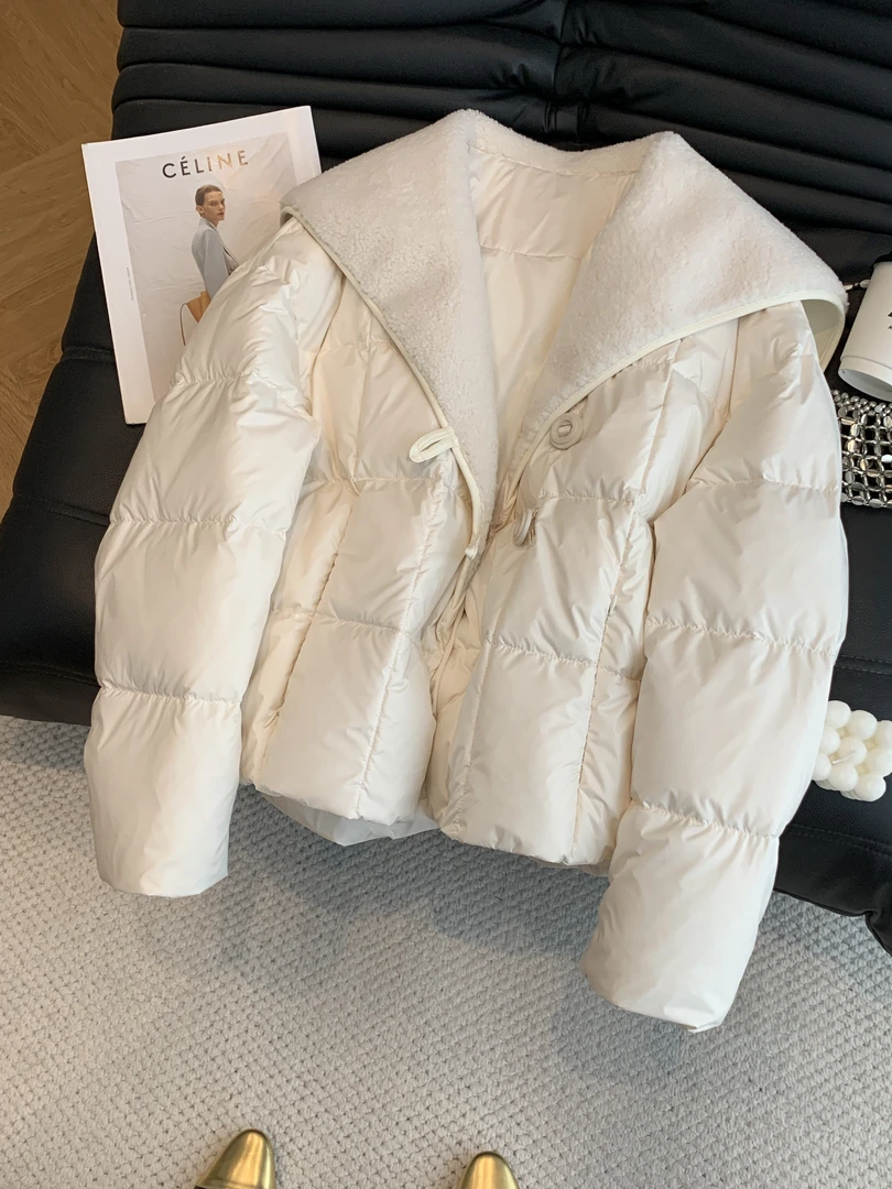 超好看高级感冬季新款时尚通勤风气质百搭小个子减龄加厚棉服外套