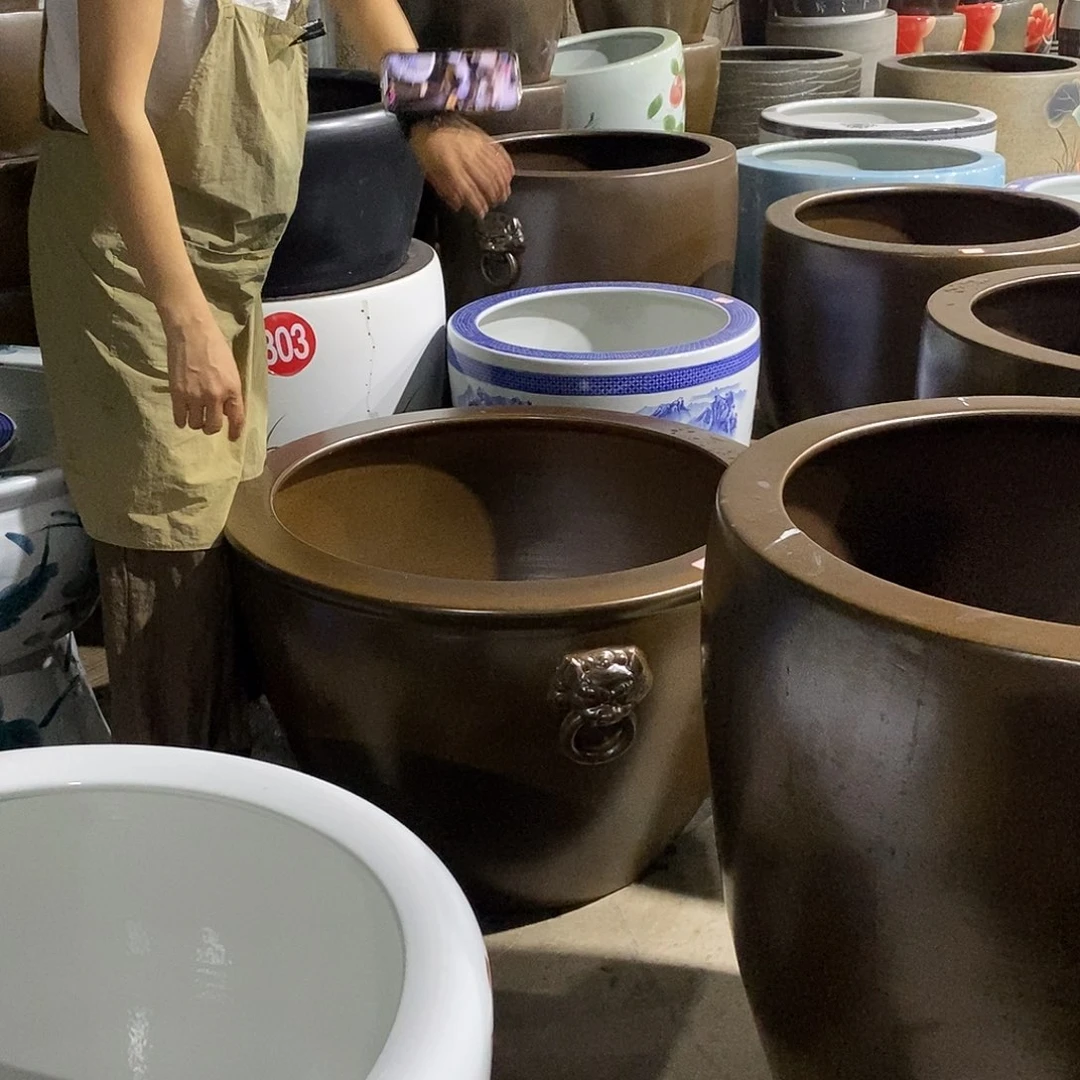 一***人景德镇陶瓷缸看直播间下单