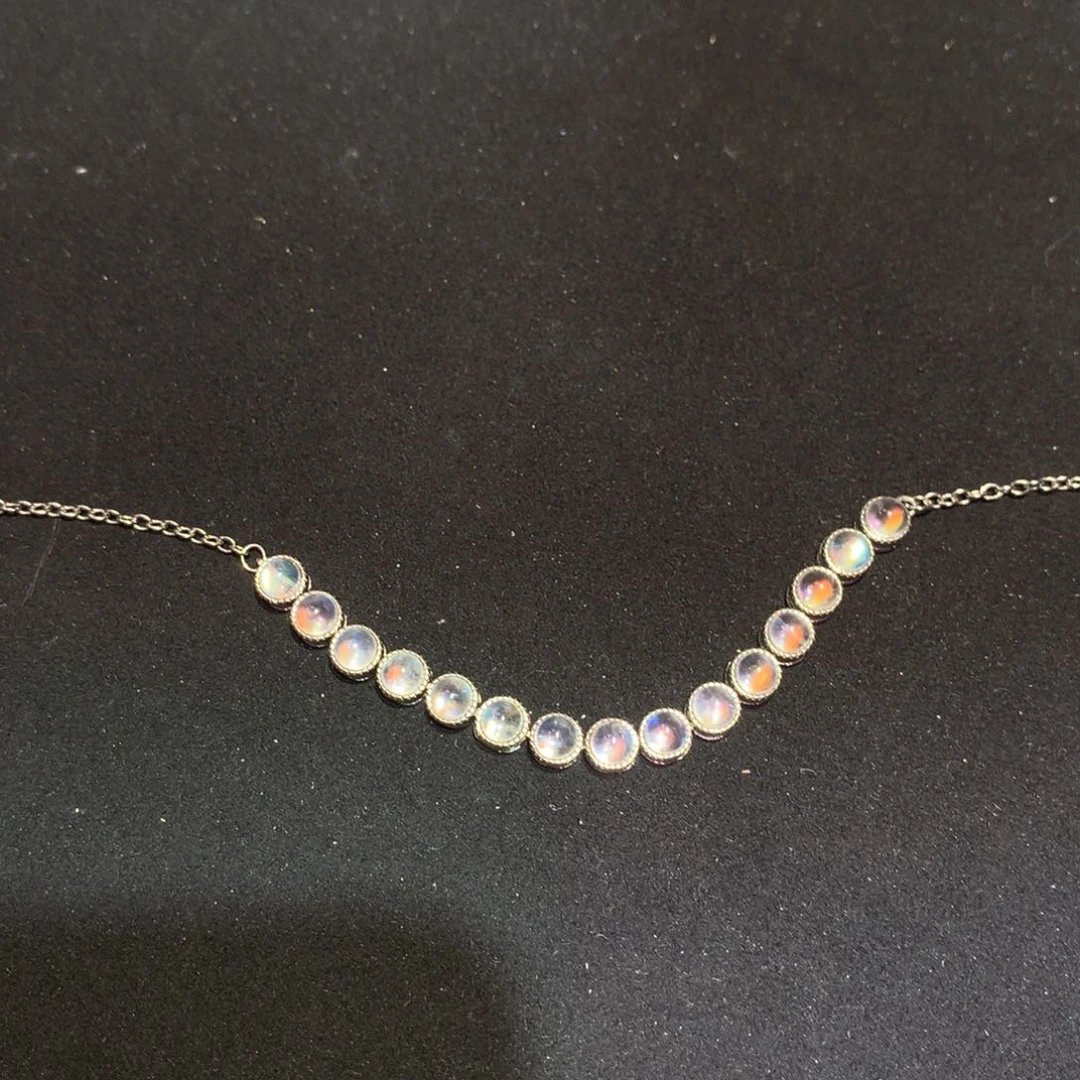 手链银S925镶嵌月光石