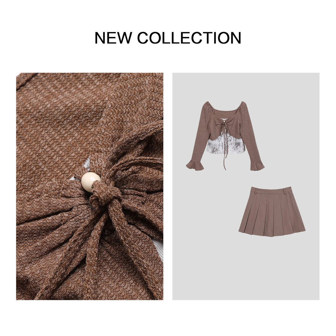 【小依专享】D5F36028B 女士时尚轻奢两件套-6028