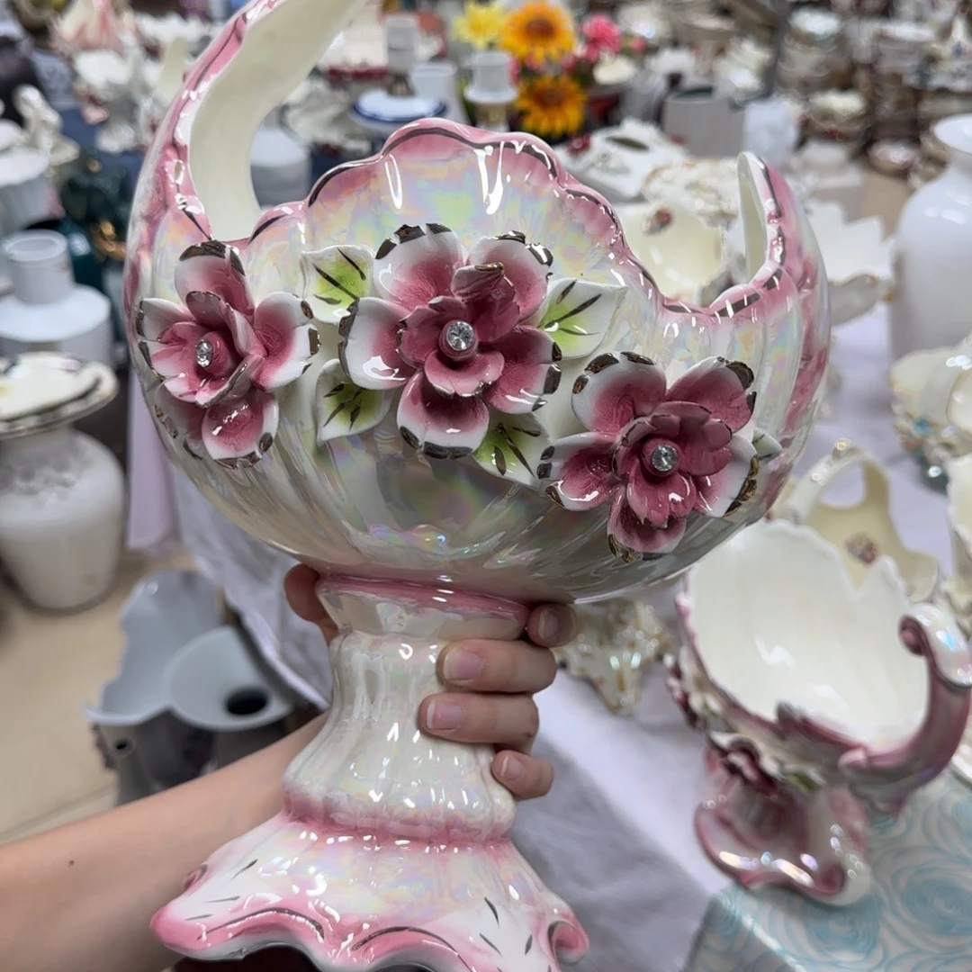 瓷片陶瓷工艺花瓶摆件