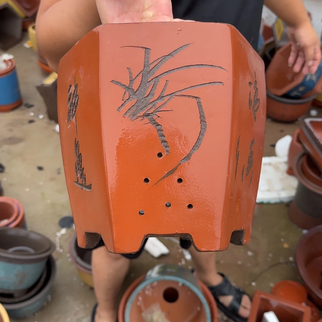 紫砂花盆瑕疵和瑕疵